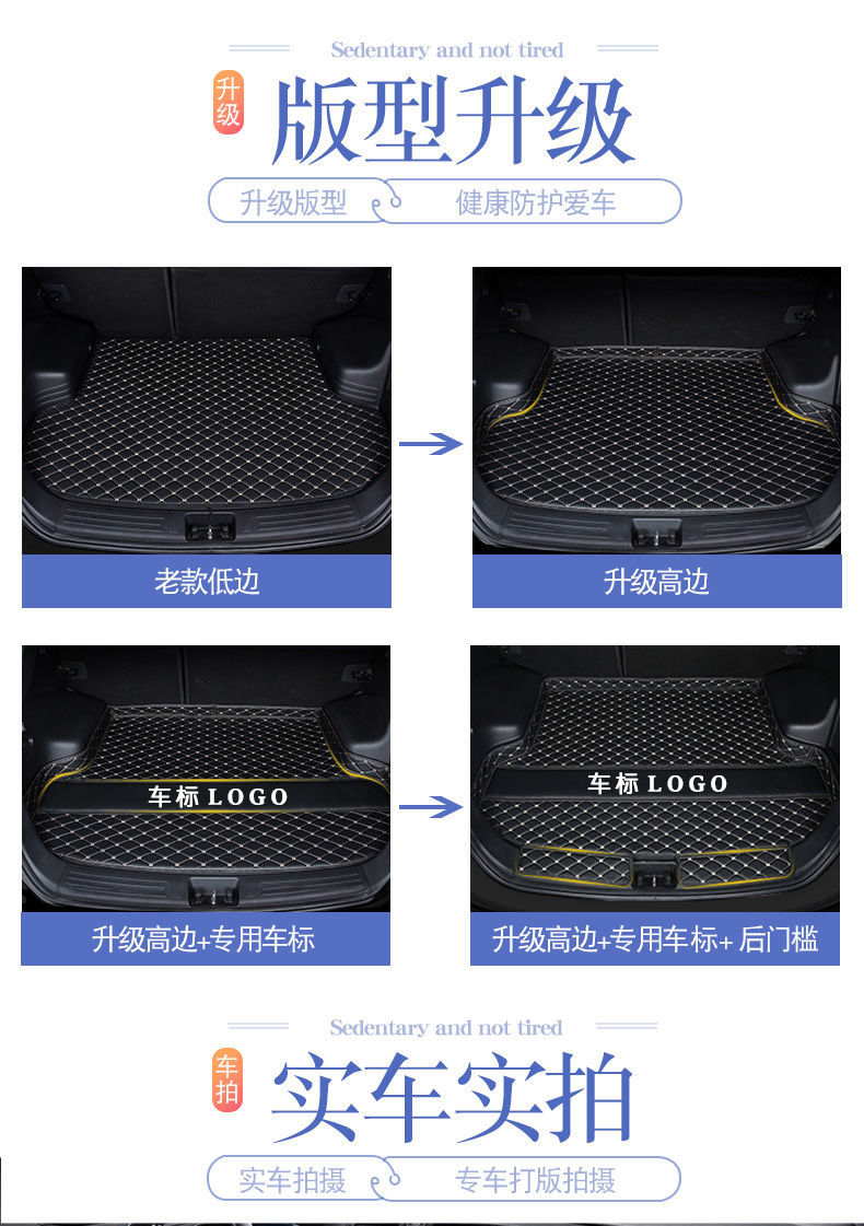 Suitable for Chevrolet Kovoz Surrounding Trunk Mat Car Trunk Mat Car Protective Mat Car Supplies Modification