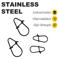 100件/包葫蘆別針啞光黑色假餌曲柄鈎路亞配件八字環別針漁具產品