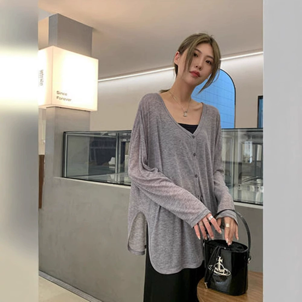 Кардиган oversize, летний тонкий дышащий с длинным рукавом, лёгкий, S–XL
