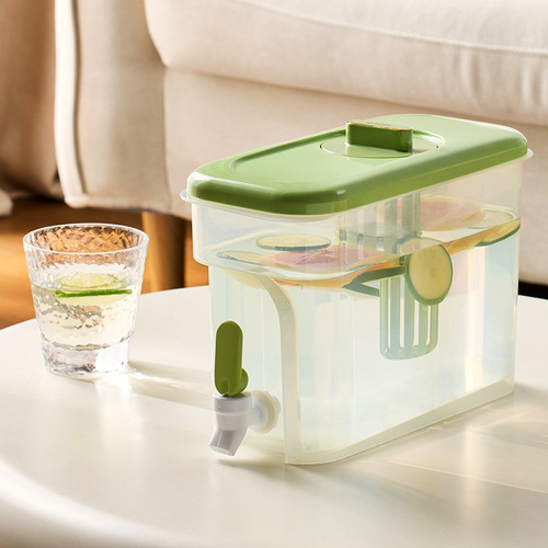 家用大容量冷水壶带龙头带盖耐高温凉水壶水果茶饮料桶冰箱塑料壶