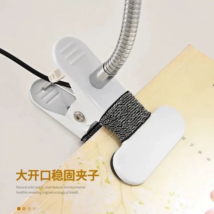 LED clip lamp, USB powered, 3‑color 30‑mode dimming, 50 cm gooseneck