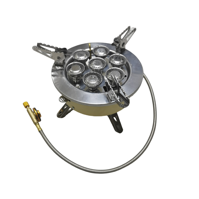 高山猛火预热七星3头4头炉户外 卡式炉工厂批发