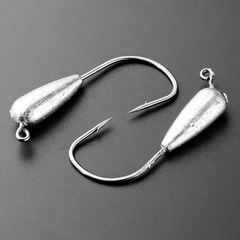 Lead Head Jig Soft Plastic Worm Hook, Dedicated Lure Hook for Soft Worm Bait, Specialized for Perch and Striped Bass