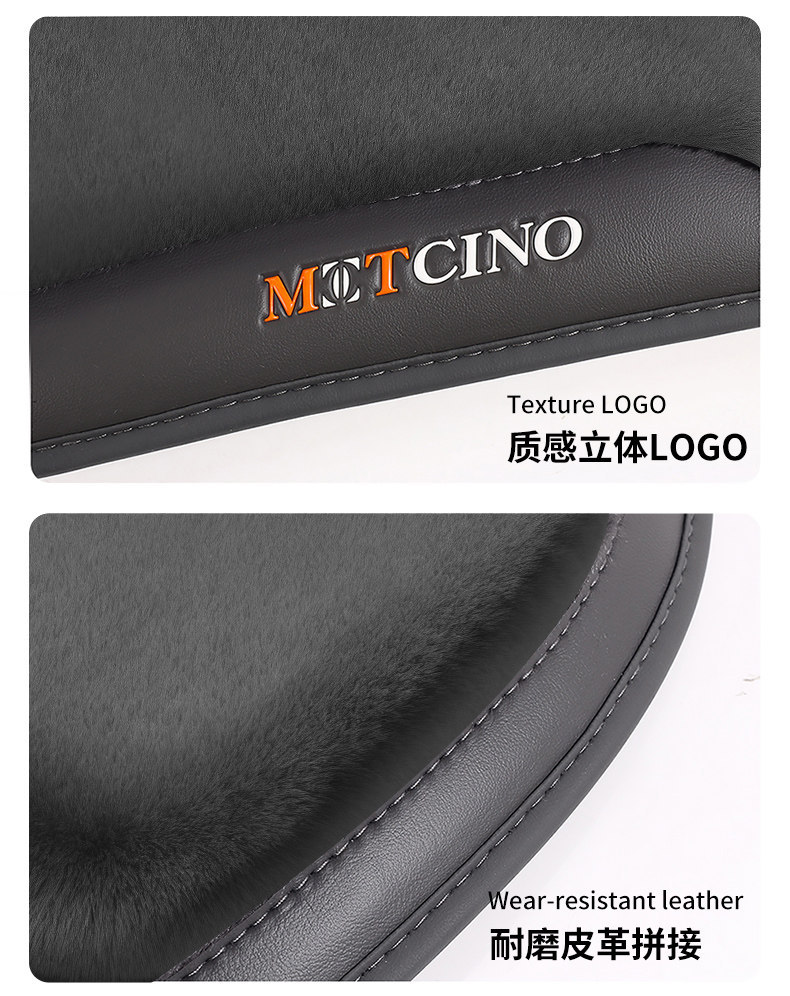 Car seat cushion, winter fleece-lined, single-piece short-pile plush, thickened and warm for the rear seat, three-piece set, car interior accessories