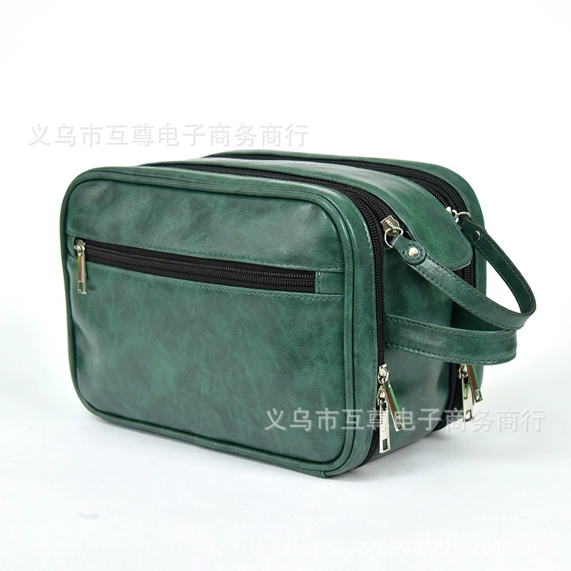 Polyurethane travel bag, handheld organizer bag, capacious cosmetic bag, for import