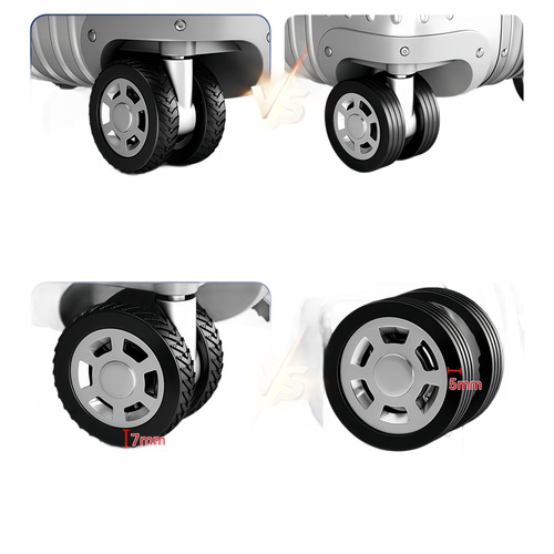 Travel luggage wheel protective sleeve rubber sleeve silent roller trolley case replacement silicone universal wheel sleeve