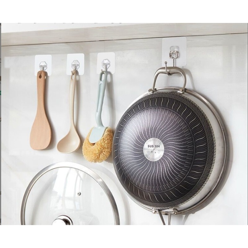 Stainless steel enlarged hook, strong adhesive hook, no-nail adhesive hook for clothes behind the door, bathroom, kitchen, wall-mounted adhesive hook Stainless steel enlarged hook, strong adhesive hook, no-nail adhesive hook for clothes behind the door, bathroom, kitchen, wall-mounted adhesive hook