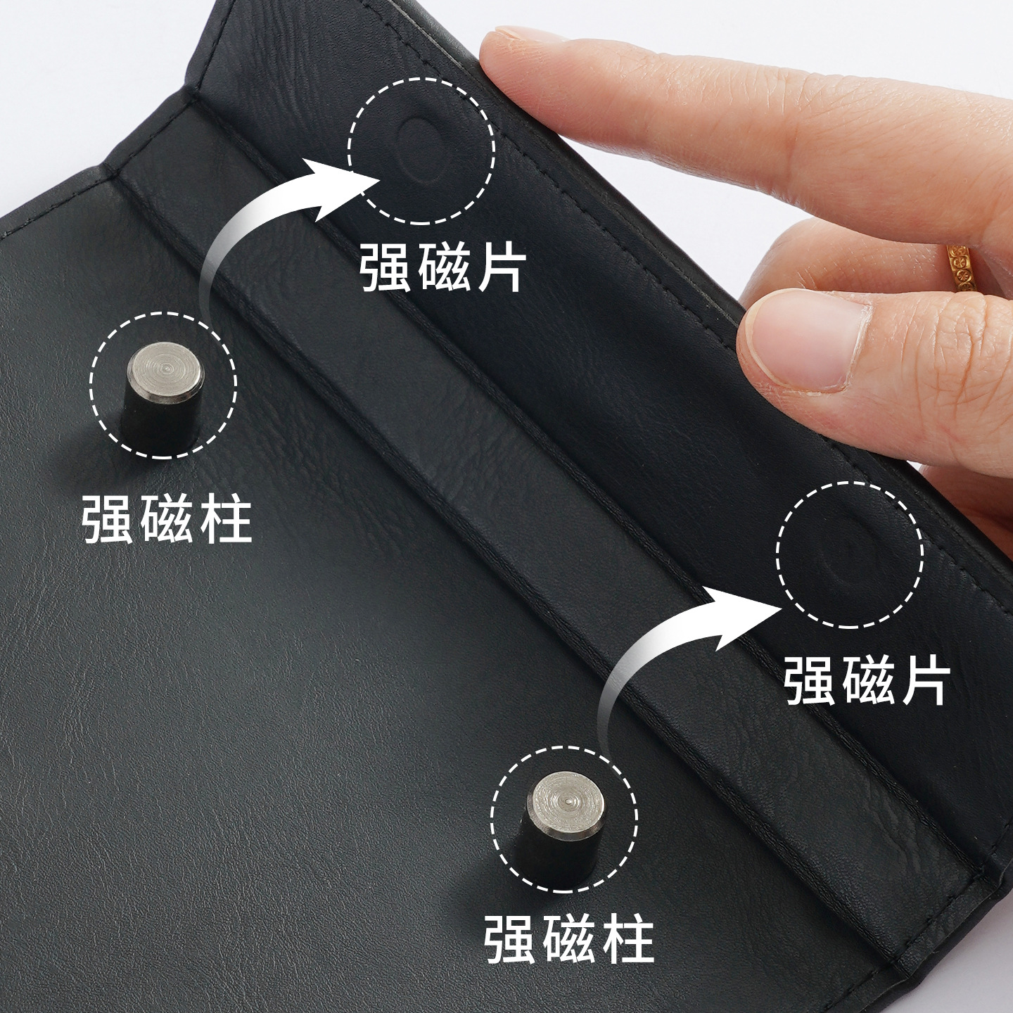 Customizable A5 Tearable High-Quality Leather Magnetic Writing Pad Sticky Note Pad