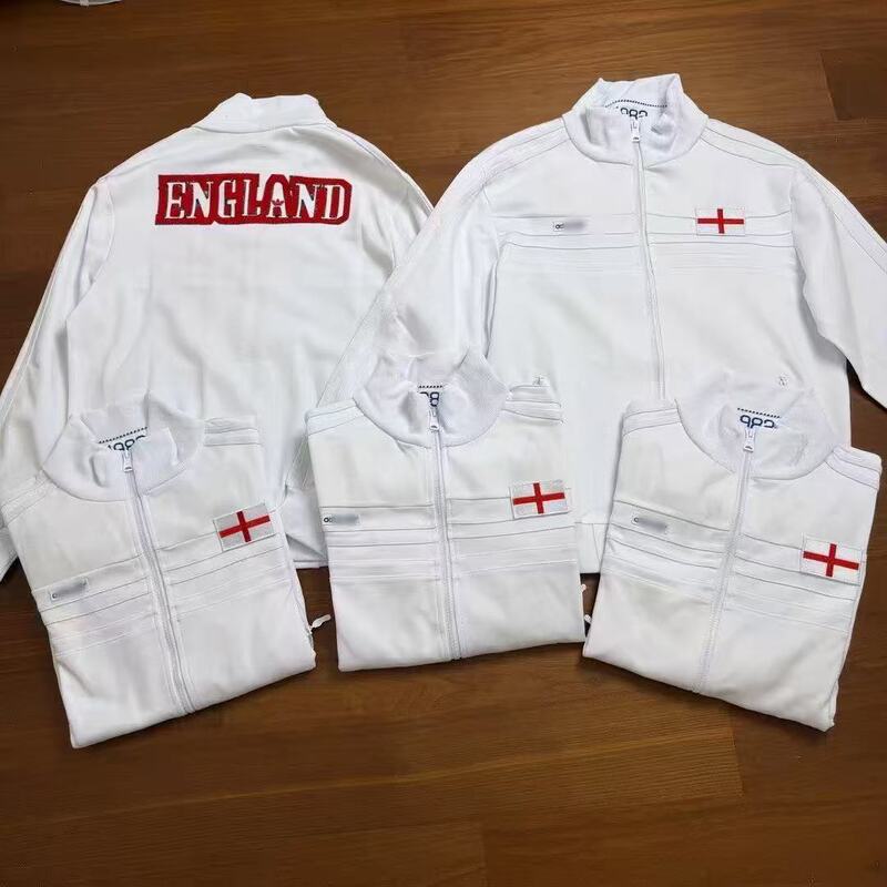 Cross-border England vintage spring and autumn clover embroidered lapel zipper cardigan sweatshirt jacket top Cross-border England vintage spring and autumn clover embroidered lapel zipper cardigan sweatshirt jacket top