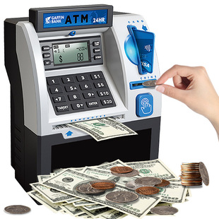 Cross-Border Atm Automatic Deposit and Withdrawal Machine Piggy Bank with Large Capacity and Intelligent Password Swipe Card for Kidsren