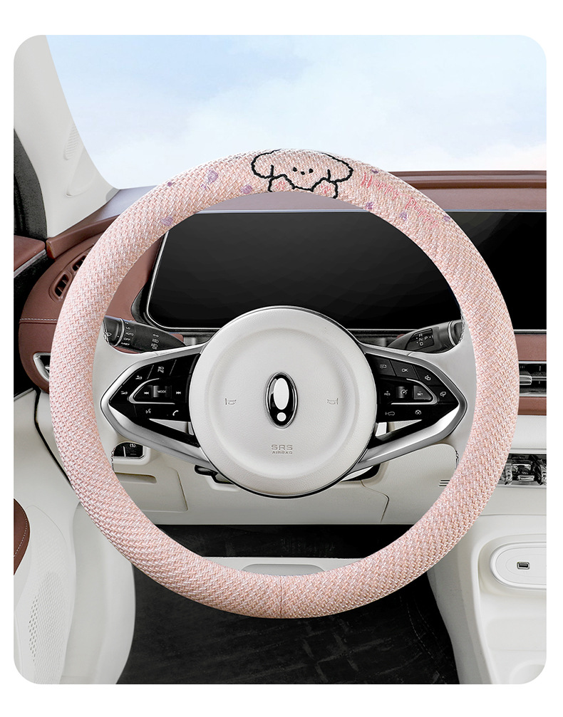 2026 New Model Car Hot-Selling Export-Only Steering Wheel Cover, Linen Truck Steering Wheel Cover for All Seasons, Cross-Border Steering Wheel Cover