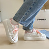 White shoes platform, footwear, sports shoes, white sneakers, 2022 collection