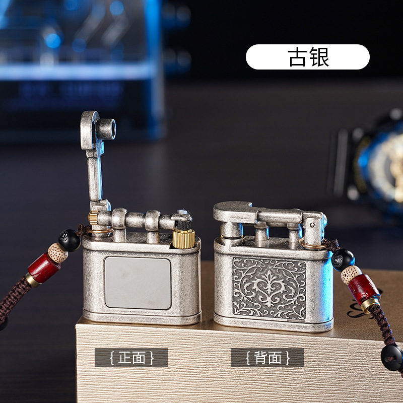L2508迷你煤油打火机抬臂老式砂轮合金机身精致小巧送礼DIY批发|undefined