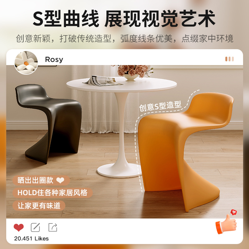 Sillas de comedor de lujo ligero taburetes de mesa de comedor de alto nivel sillas de ocio sillas de plástico respaldadas sillas de comedor de diseño Pan Dong sillas hotel