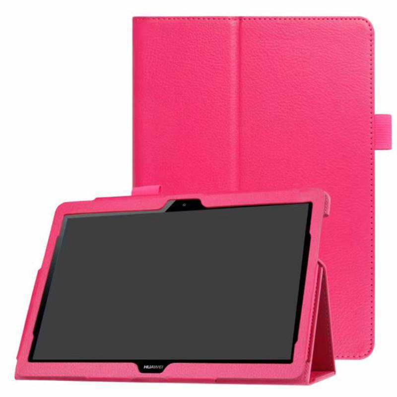 For Huawei Glory Tablet 5 10.1 Tablet Protective Cover T5 10 "Litchi Pattern Two-fold Bracket Leather Case
