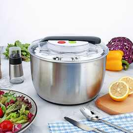 家用沙拉脱水器洗菜盆手动按压蔬菜甩干机厨房水果甩水神器沥水篮