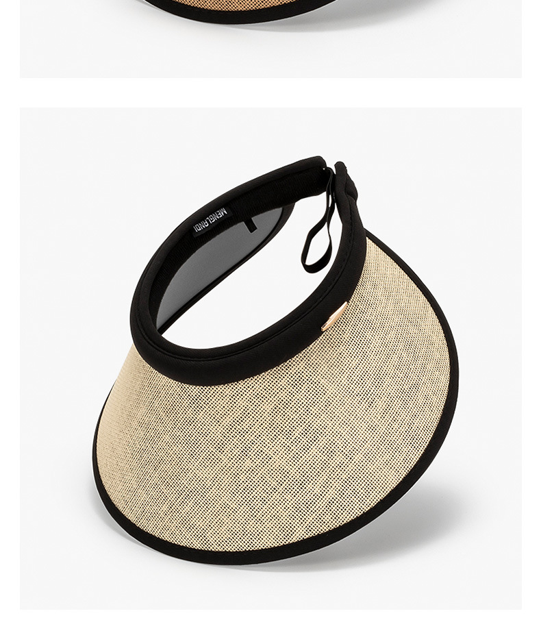 Outdoor Cycling Anti-ultraviolet Empty Top Hat Women's Fashion Big Brim Face Small Sunscreen Visor_voghion.com