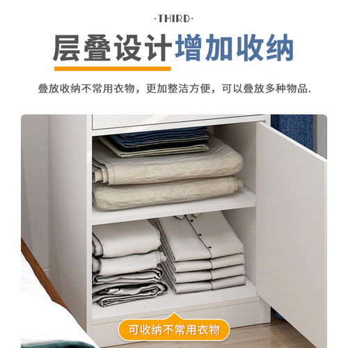 Single door narrow wardrobe small footprint small household bedroom rental simple small apartment children's wardrobe storage cabinet