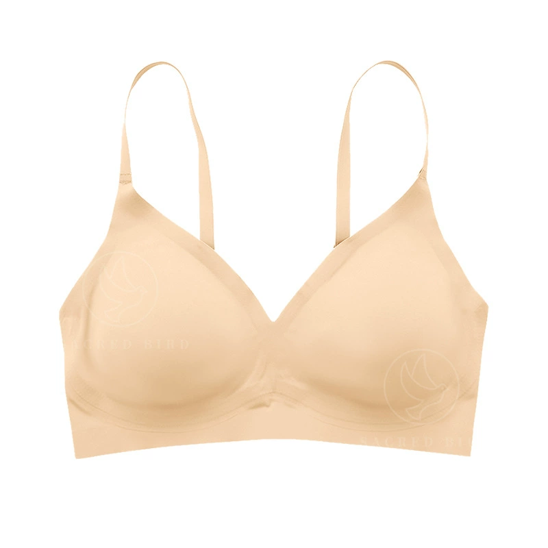 Wireless Bra Plus Size, Comfortable Breathable Seamless Top with Detachable Pads