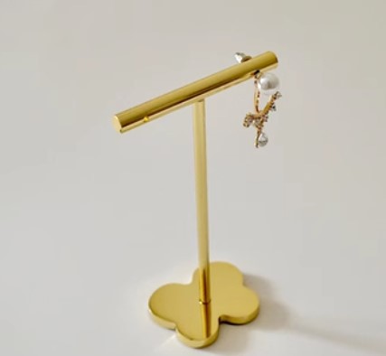 황금 거울 T 자형 귀걸이 프레임 나비베이스 스몰 사이즈