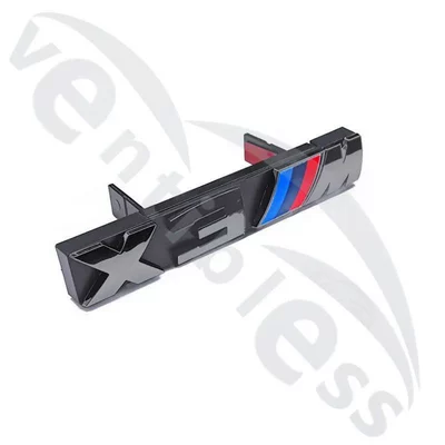 Car logo: Series, 5 Series, X1M, M2 - glossy-black-center-grille-logo-x3m
