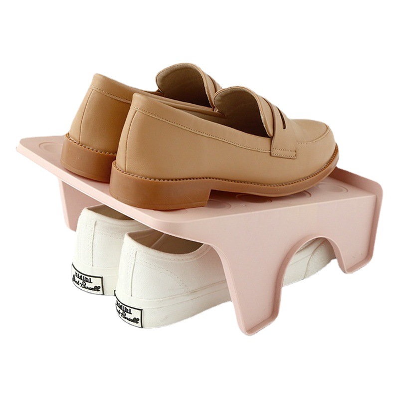 Space-saving Storage Shoe Rack Double-layer Shoe Bracket Cabinet Dormitory Artifact Shoe Cabinet Finishing Shoe Slippers Storage Rack