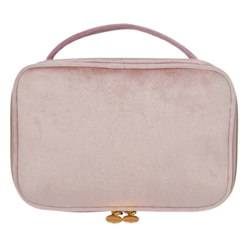 Cross-Border Fashion Velvet Cosmetic Bag Storage High-End Portable Travel Toiletry Bag High-Value Large-Capacity Cosmetic Bag