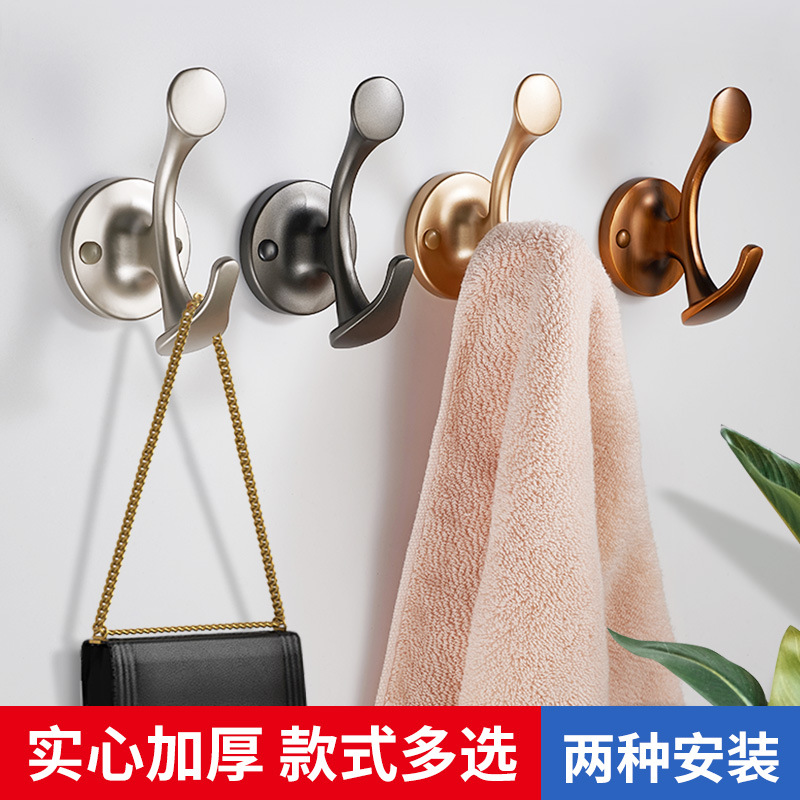 Perforación libre gancho percha puerta trasera percha percha percha percha pared portátil gorra gancho mono negro