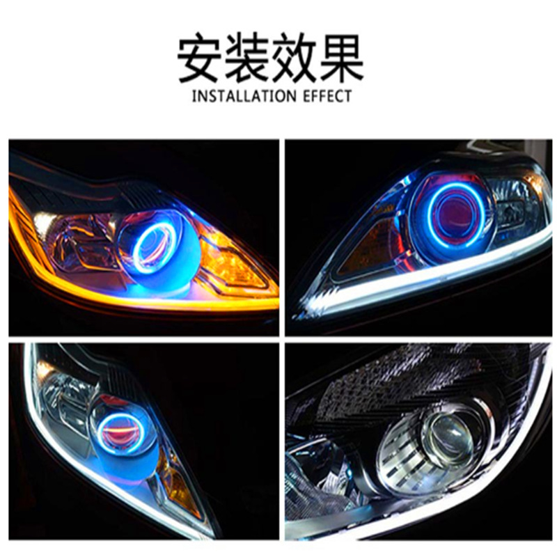 LED de alto brillo guía de luz ángel ojo 3.0 pulgadas 2.5 lente de automóvil lámpara decorativa ojo demonio LED ángel ojo diafragma