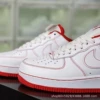 White and red stitching