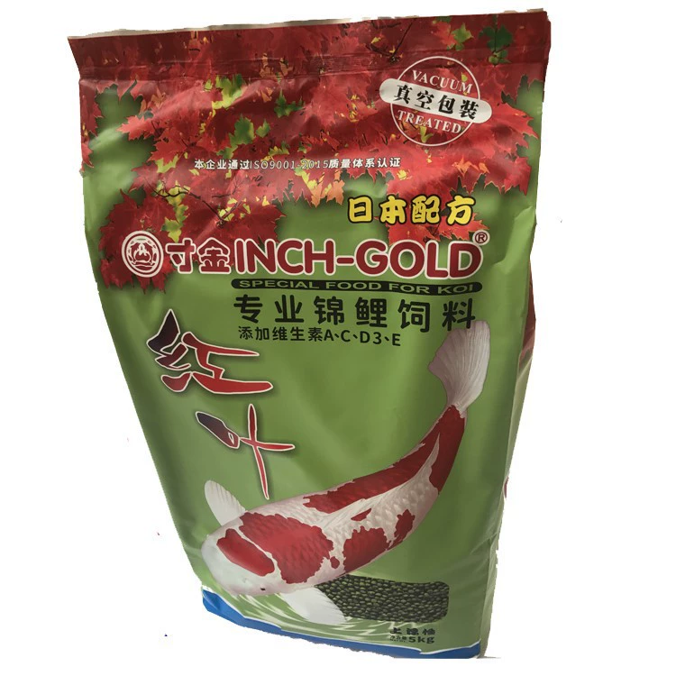 Дюймовый золотисто-красный лист кои кормовое зерно 5 кг корм для золотых рыбок корм для рыб материал для рыб