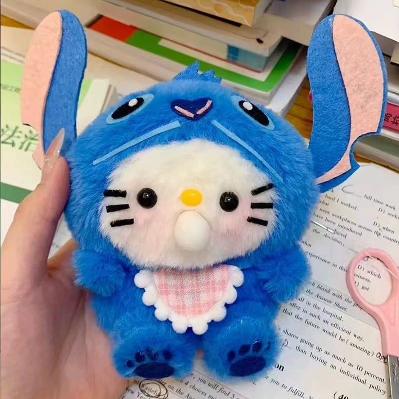 Материал для обуви Xiaoku & KT кот Stitch bag будет пускать пузыри, можно записать щелчок, подвеска сумки плюшевые пузыри