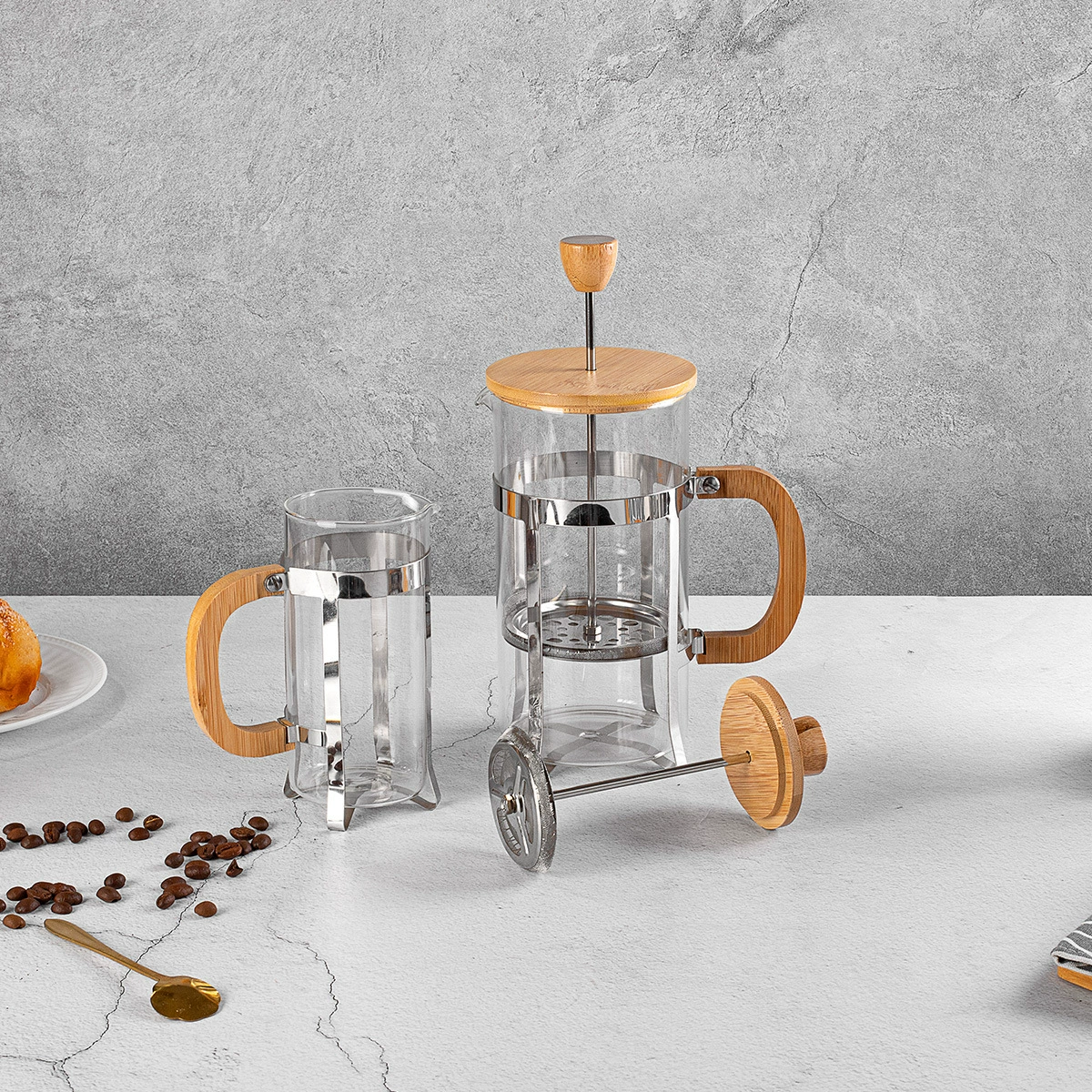 Coffee coffee pot, plastic cigarette holder stainless steel, factory direct supply, European style, Amazon