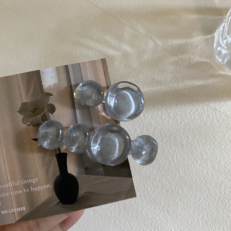 Fermaglio capelli vintage coreano con perline rotonde estate_voghion.com