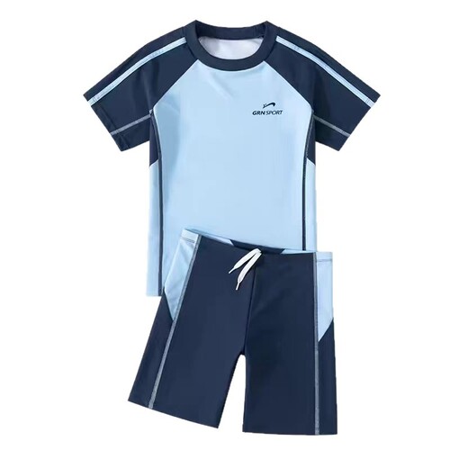 Children's boy set two-piece swimsuit boy medium and large children's swim trunks