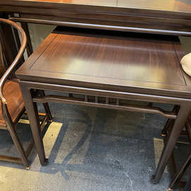 新中式黑檀玄关条案实木中堂六件套供桌八仙桌客厅供台神台四三12