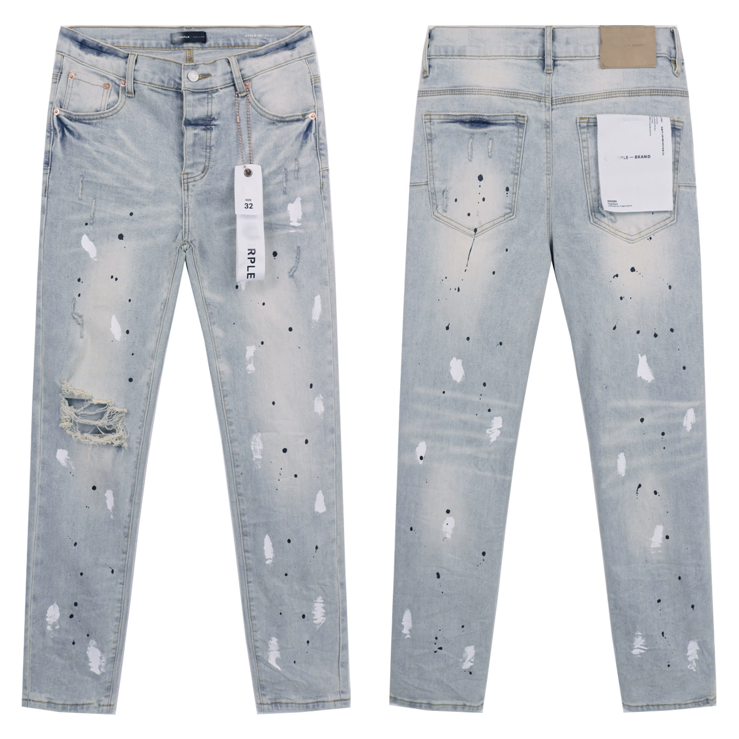 Purple Brand осенние и зимние корейские персонализированные мужские синие дырки джинсы микродископы мужские брюки