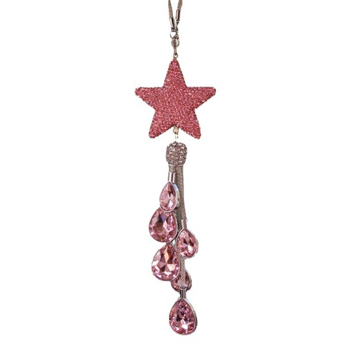 Car Accessories High-End Diamond Crystal Mirror Hanger for Girls Rearview Mirror Car Ornament Heart Shape Car Interior Decoration Cross-border