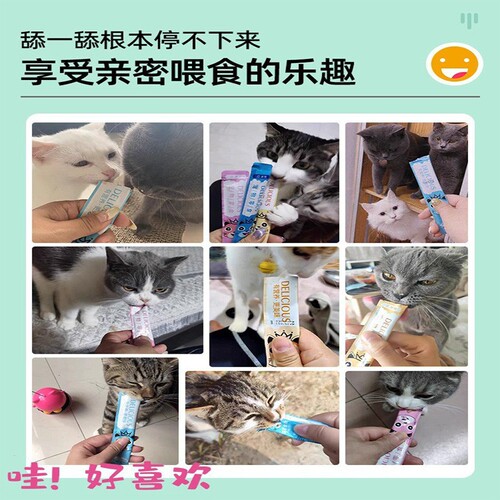 Factory direct sales of 100 packs of cat bars, canned cat snacks, nutritious wet food supplies for kittens