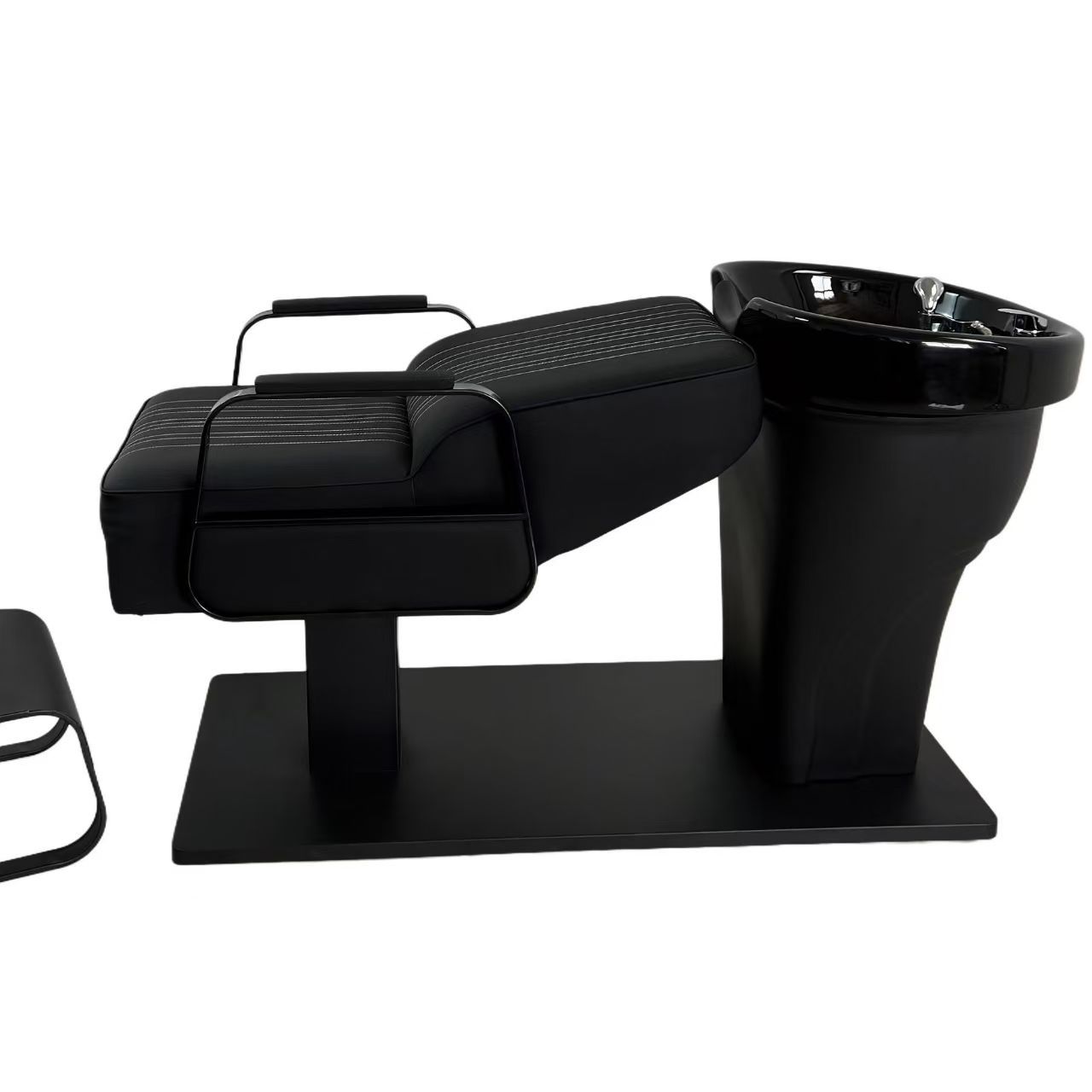 Barbería de celebridades de Internet, cama de champú, peluquería, lavabo profundo de cerámica, peluquería, cama de descarga, cama de masaje semi-reclinada, estándar oficial