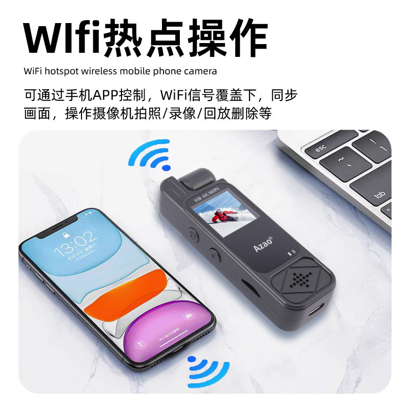 ビデオカメラ HD サイクリング法執行電気自動車レコーダー スポーツカメラ WiFi 相互接続録画ペン DV ビデオレコーダー|undefined