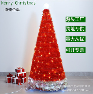 Source Manufacturer Foldable Decorative Christmas Tree Retractable Home Floor-Standing Christmas Tree Pop up