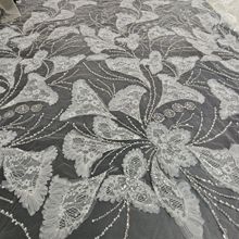 网纱蕾丝激光+盘带绣花面料 婚纱礼服时尚女装蕾丝面料wedding