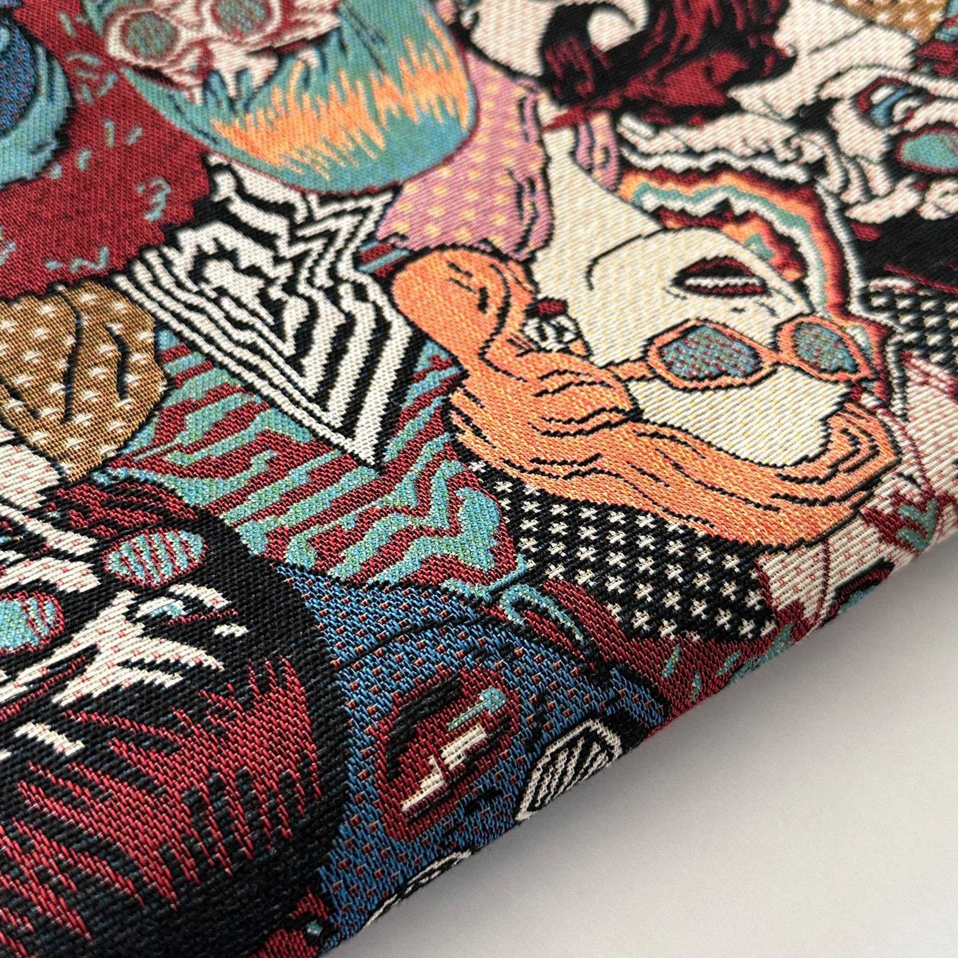 Nuevo estilo retro tela jacquard de alta precisión DIY mesa de mesa bandeja envuelta pecho zapatos superiores bolsa falda ropa de mujer