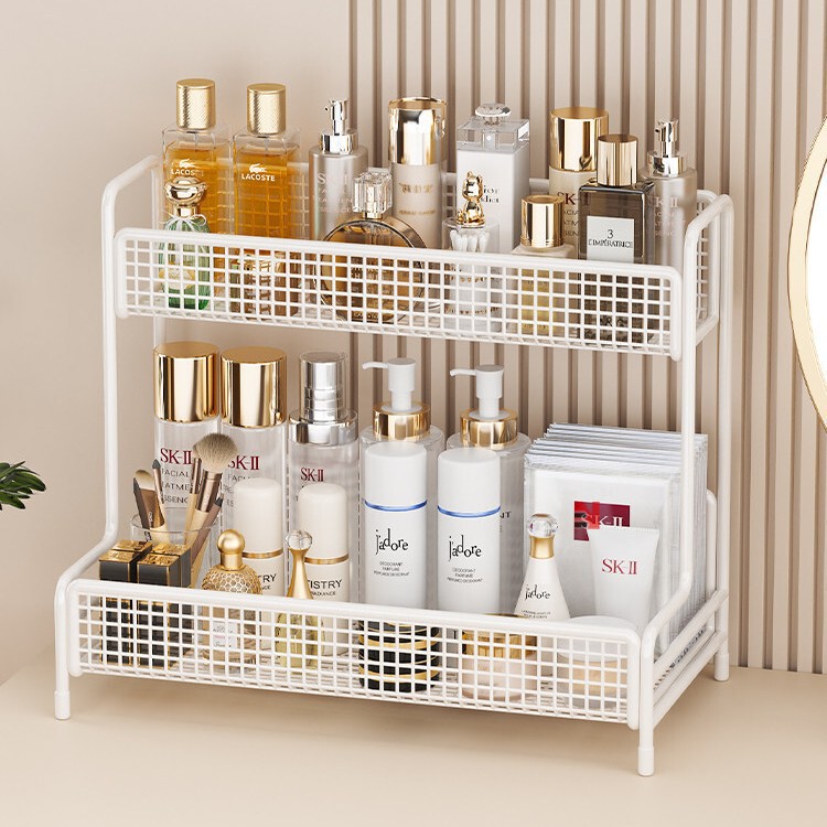 High-Looking Bathroom Vanity Shelf, Small Multi-Layer Cosmetics Storage Rack, Bathroom Sink Countertop Small Shelf High-Looking Bathroom Vanity Shelf, Small Multi-Layer Cosmetics Storage Rack, Bathroom Sink Countertop Small Shelf