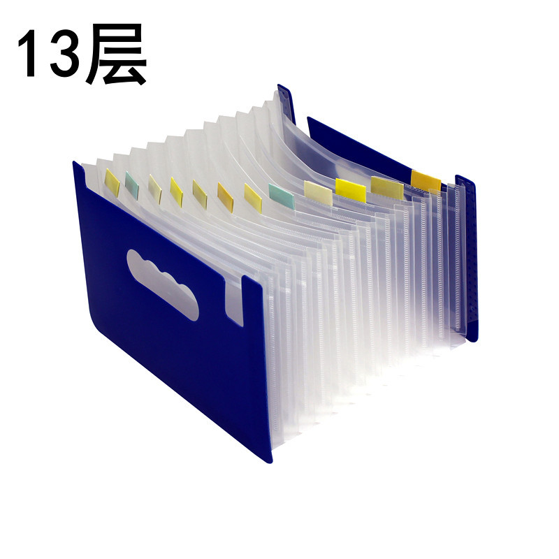 Transfronterizo dedicado gran capacidad A5 Mini pequeño tamaño órgano clip multi-capa carpeta factura sola bolsa de almacenamiento retráctil de pie