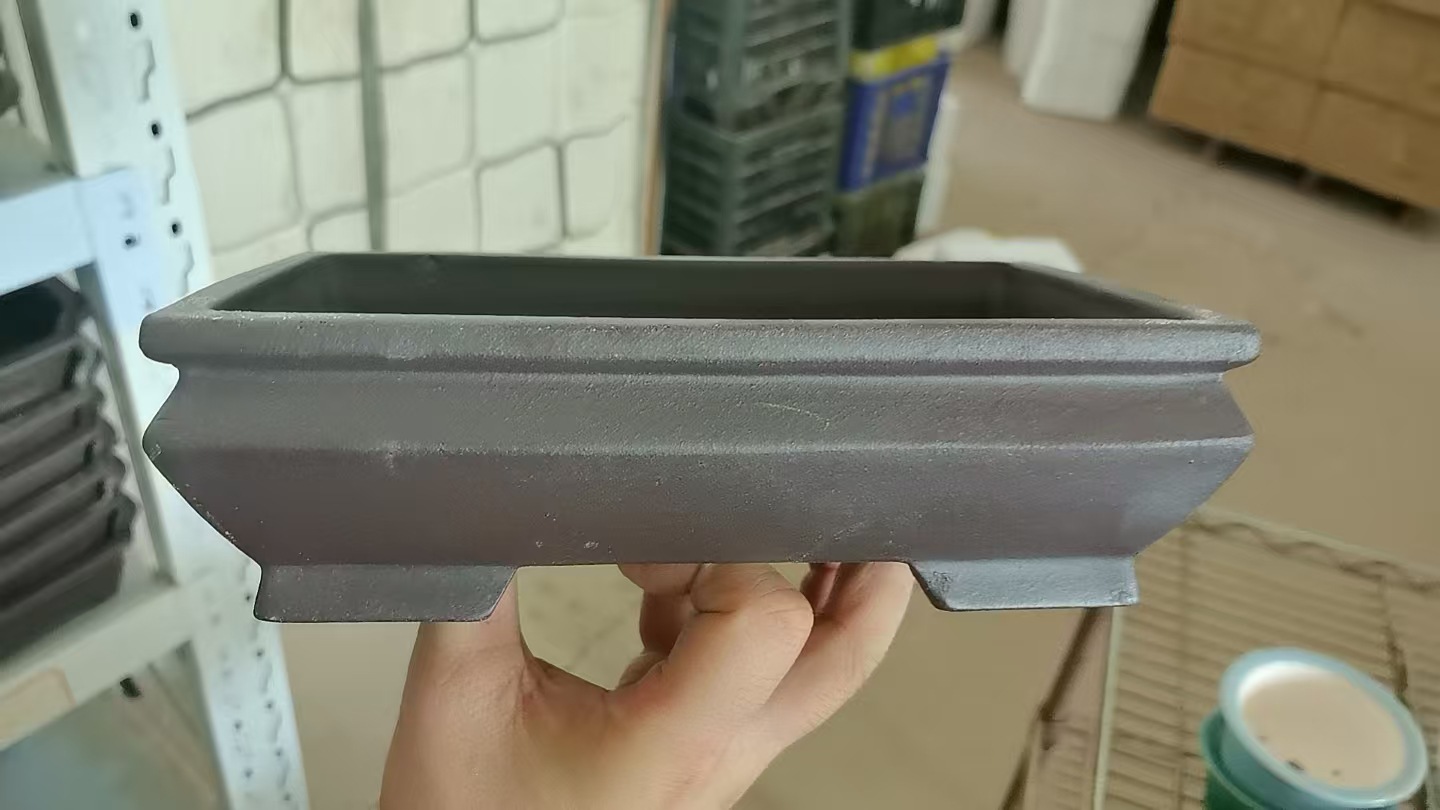 Antiguo púrpura arena maceta fábrica al por mayor grande rectangular suculenta gres bonsai simple orquídea especial maceta