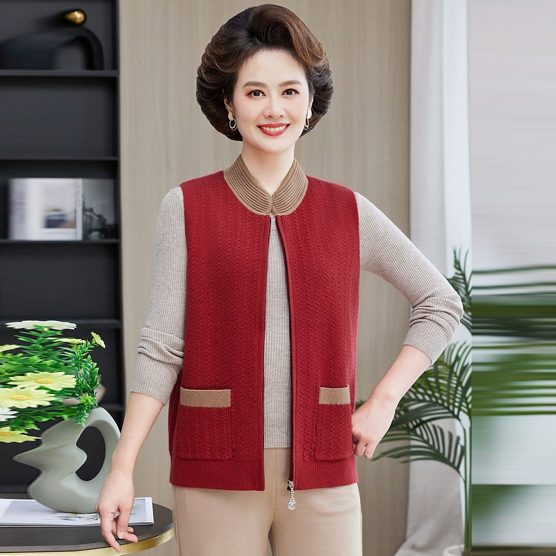 春秋装时尚休闲女装妈妈装马甲厂家直销全店支持一件女装外套，女装马甲，妃慕昵服饰