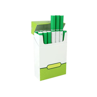 Green Refreshing Simple Fashion Paper Cigarette Box Custom Clamshell Box Type Size Can Be Customized Empty Cigarette Box Printing Wholesale