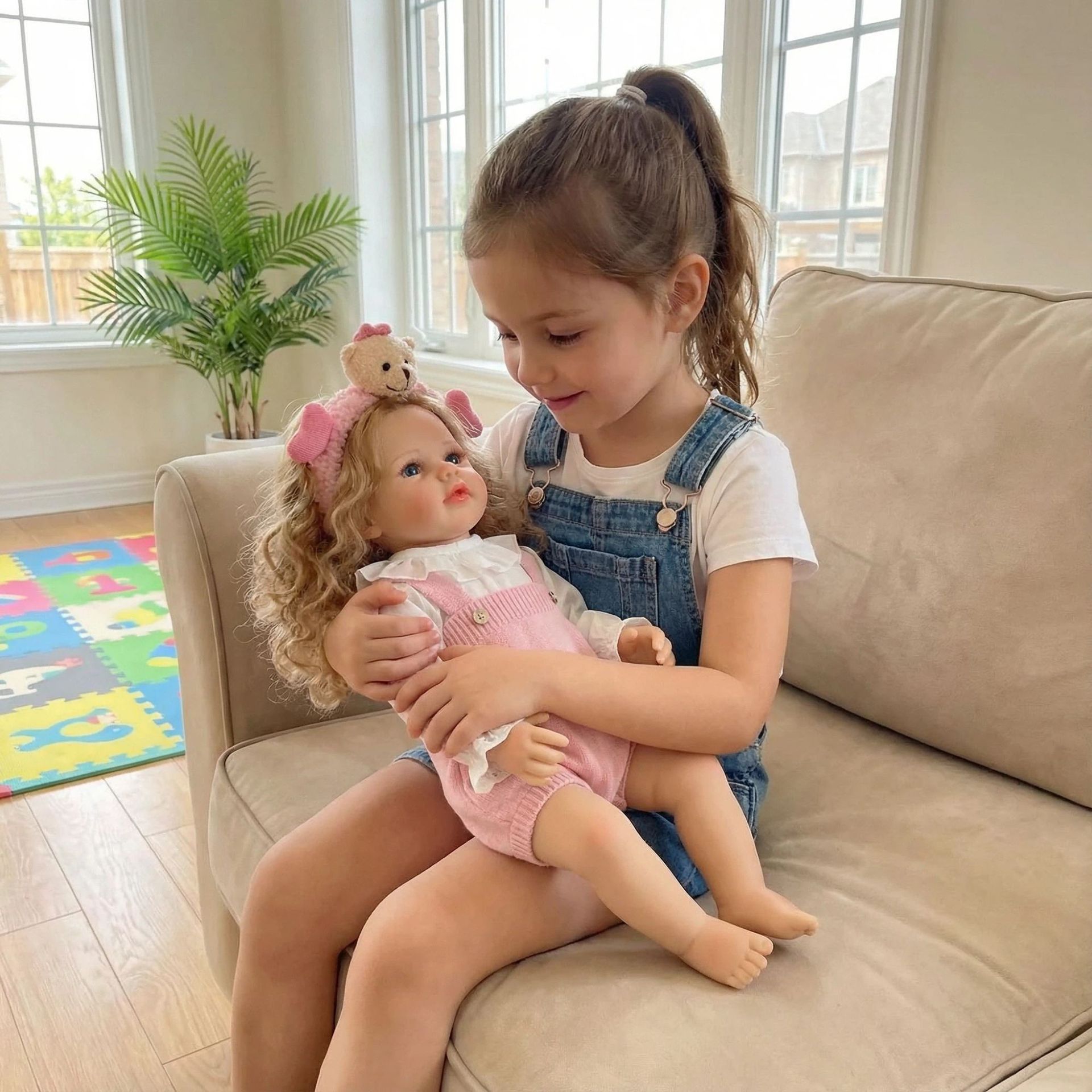 NPK22inch correa suéter en polvo Betty simulación muñeca renacida para acompañar a los niños regalos de vacaciones